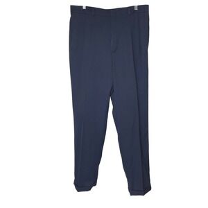 Slates Levi Strauss & Co Mens Dress Pants 36W x 30L Blue Pleated and Cuffed 90's